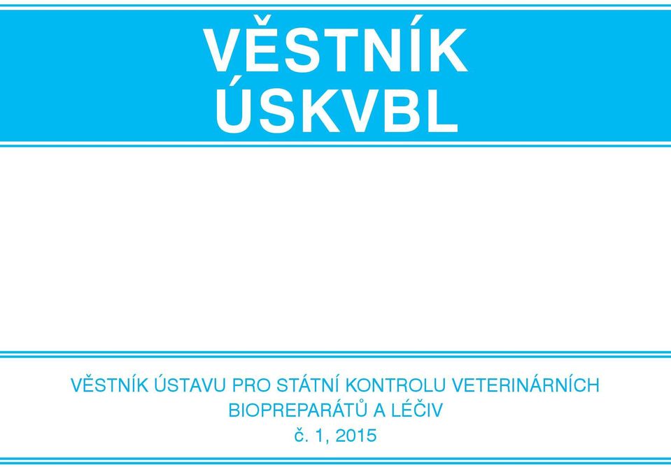 KONTROLU VETERINÁRNÍcH