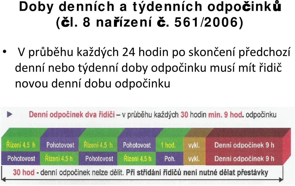 561/2006) V průběhu každých 24 hodin po