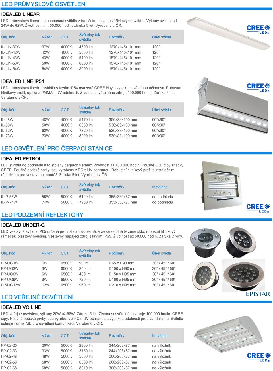 IL-LIN-37W 37W 4000K 4300 lm 1270x145x101 mm 120 IL-LIN-42W 42W 4000K 5000 lm 1270x145x101 mm 120 IL-LIN-43W 43W 4000K 5400 lm 1570x145x101 mm 120 IL-LIN-50W 50W 4000K 6300 lm 1570x145x101 mm 120