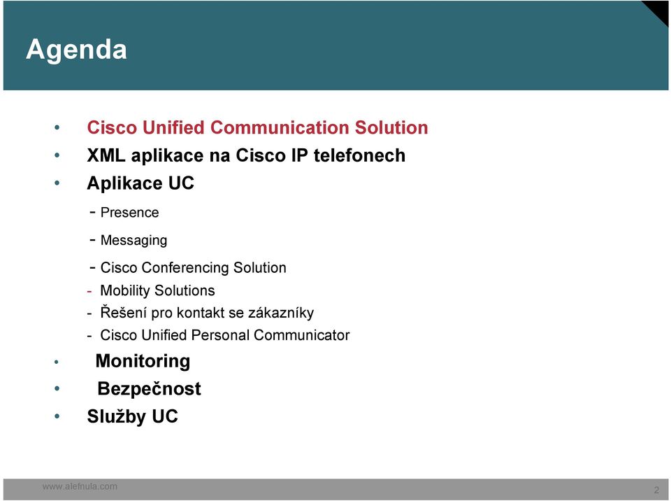 Conferencing Solution - Mobility Solutions - Řešení pro kontakt se