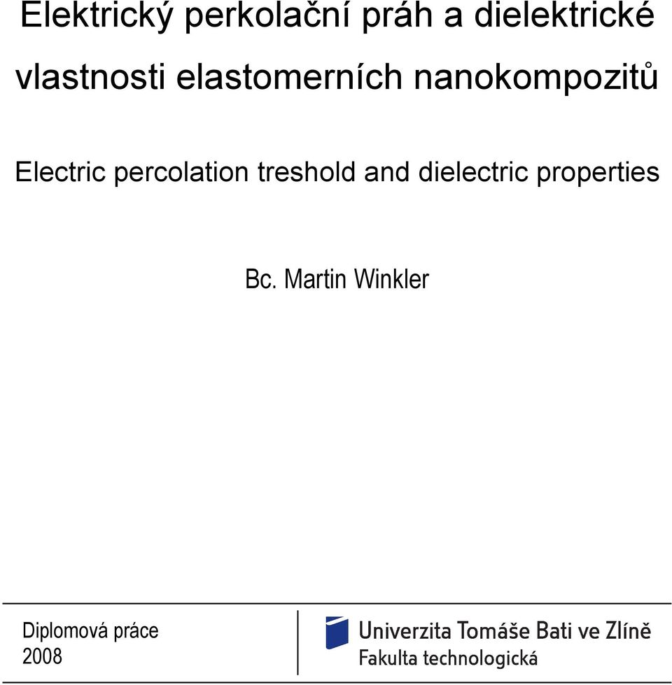 Electric percolation treshold and