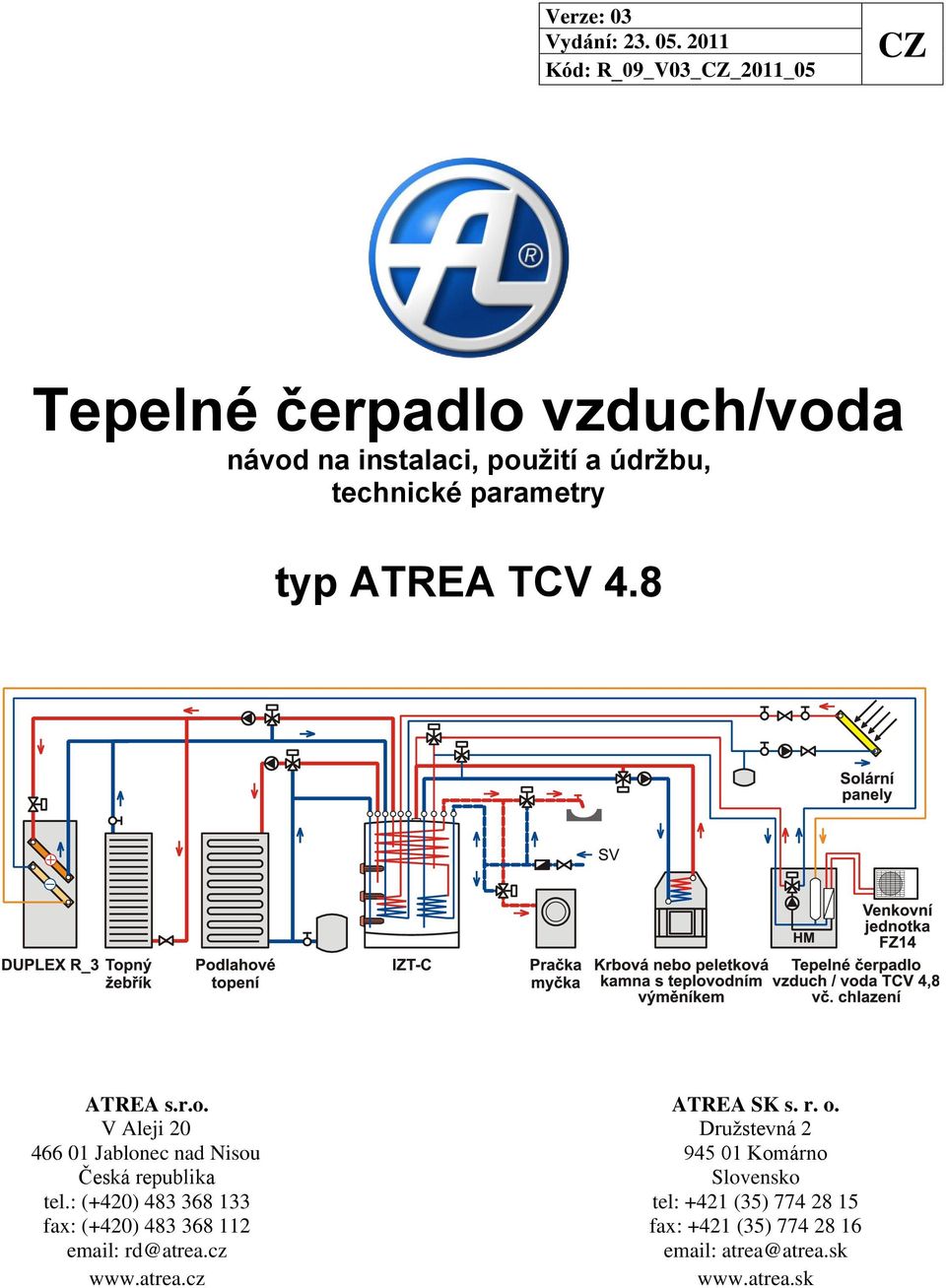 Tepelné čerpadlo vzduch/voda návod na instalaci, použití a údržbu,  technické parametry - PDF Free Download