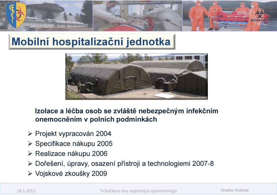 vypracován 2004 Specifikace nákupu 2005 Realizace nákupu 2006