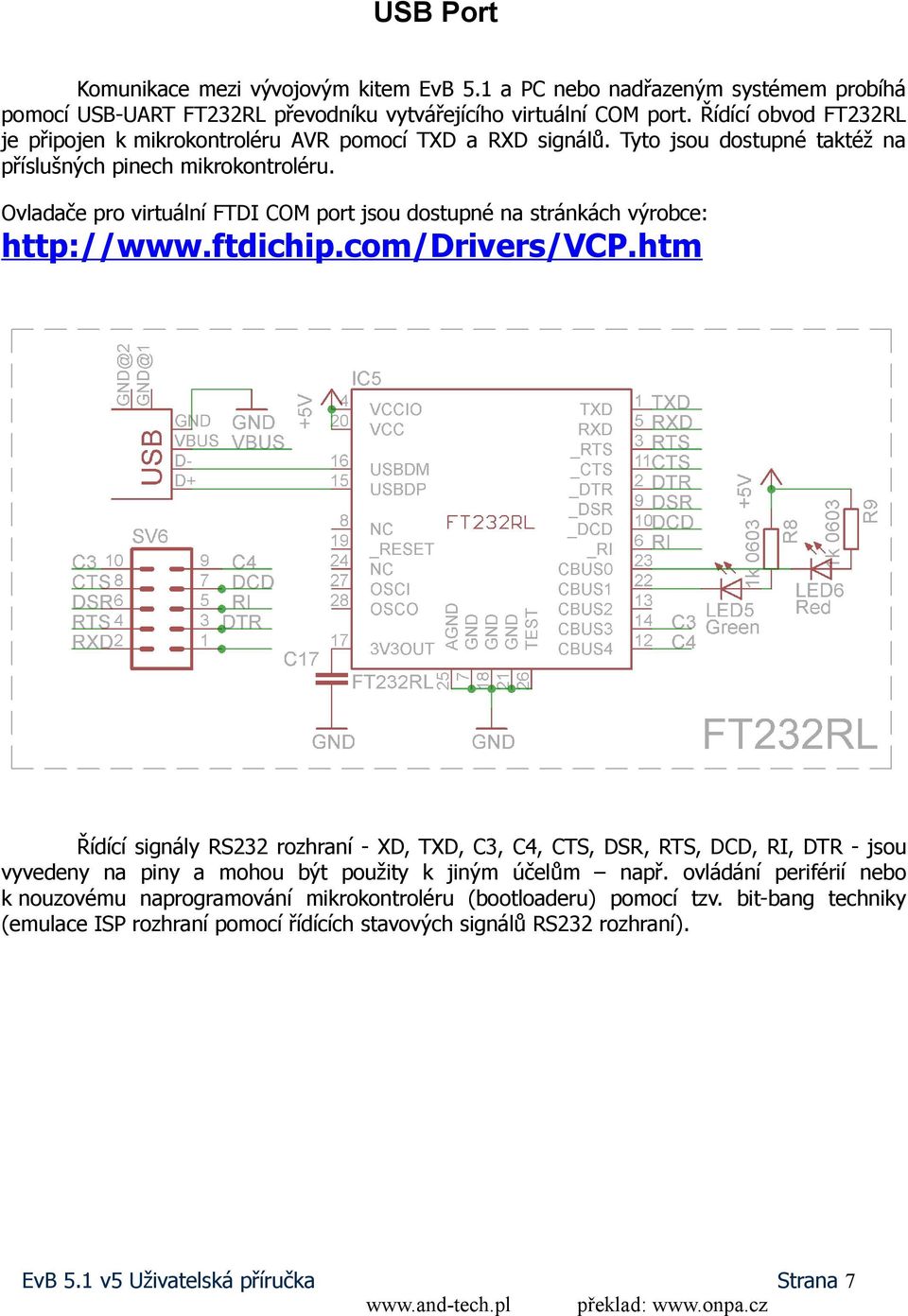 Ovladače pro virtuální FTDI COM port jsou dostupné na stránkách výrobce: http://www.ftdichip.com/drivers/vcp.