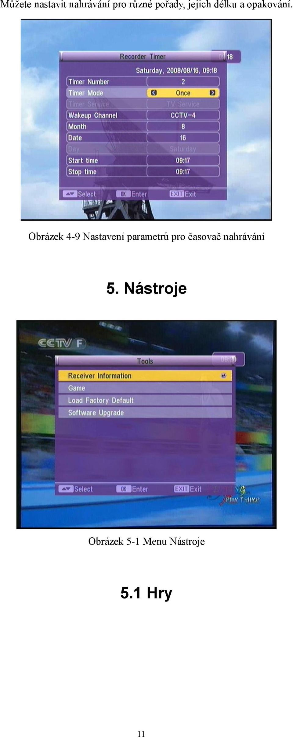 Obrázek 4-9 Nastavení parametrů pro