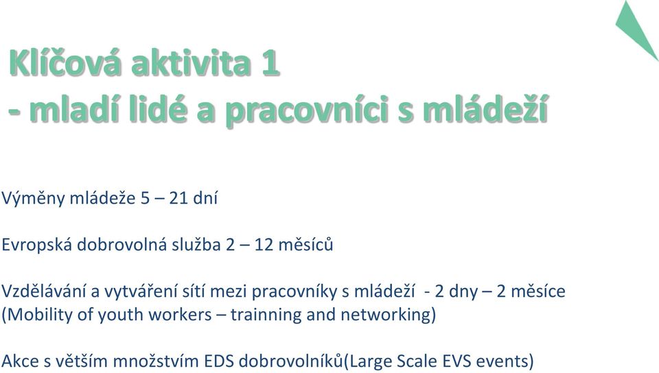 pracovníky s mládeží - 2 dny 2 měsíce (Mobility of youth workers trainning