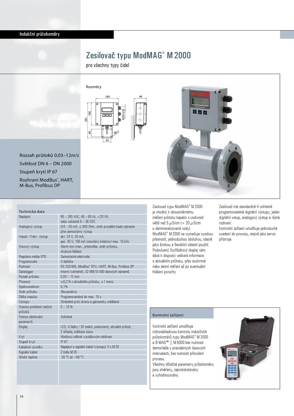 Analogový výstup 0/4 20 ma, 800 Ohm, směr proudění bude zobrazen přes samostatný výstup Impulz. / frekv. výstup akt. 24 V, 20 ma, pas. 30 V, 100 ma (otevřený kolektor) max.