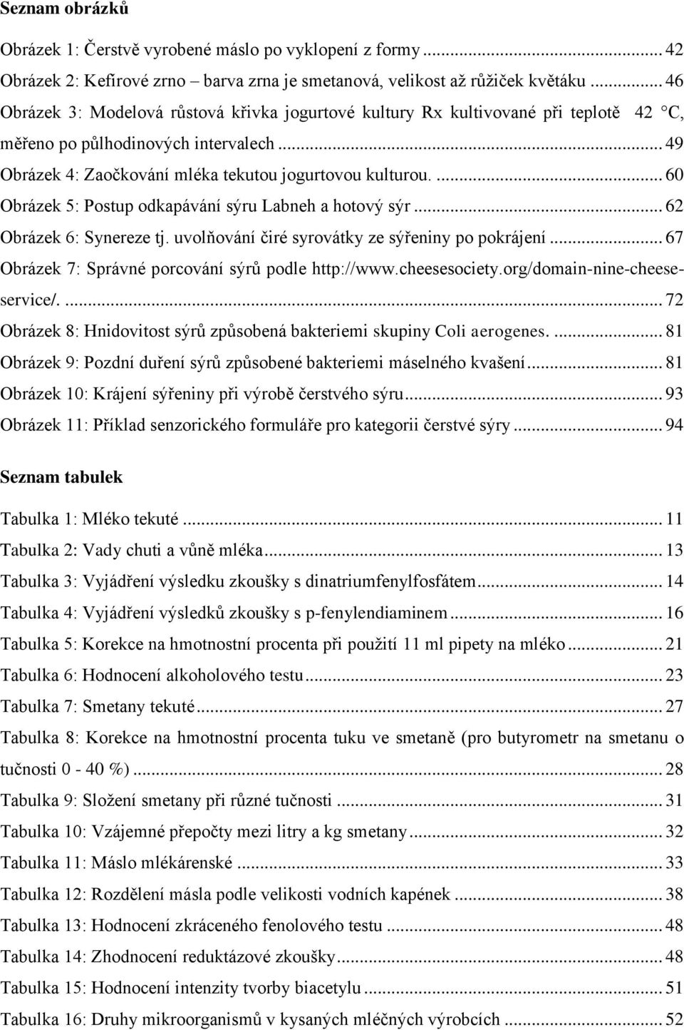 ... 60 Obrázek 5: Postup odkapávání sýru Labneh a hotový sýr... 62 Obrázek 6: Synereze tj. uvolňování čiré syrovátky ze sýřeniny po pokrájení... 67 Obrázek 7: Správné porcování sýrů podle http://www.