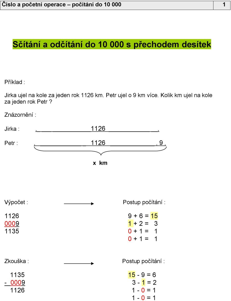 Kolik km ujel na kole za jeden rok Petr?