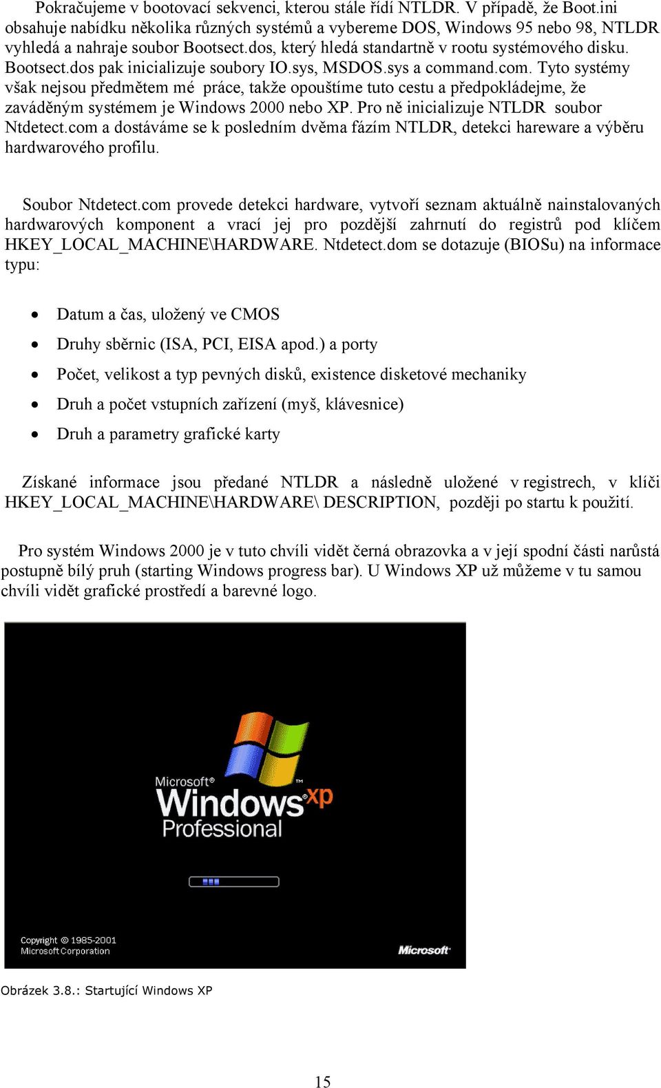 and.com. Tyto systémy však nejsou předmětem mé práce, takže opouštíme tuto cestu a předpokládejme, že zaváděným systémem je Windows 2000 nebo XP. Pro ně inicializuje NTLDR soubor Ntdetect.