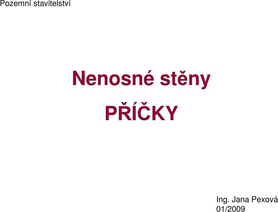 Nenosné stěny