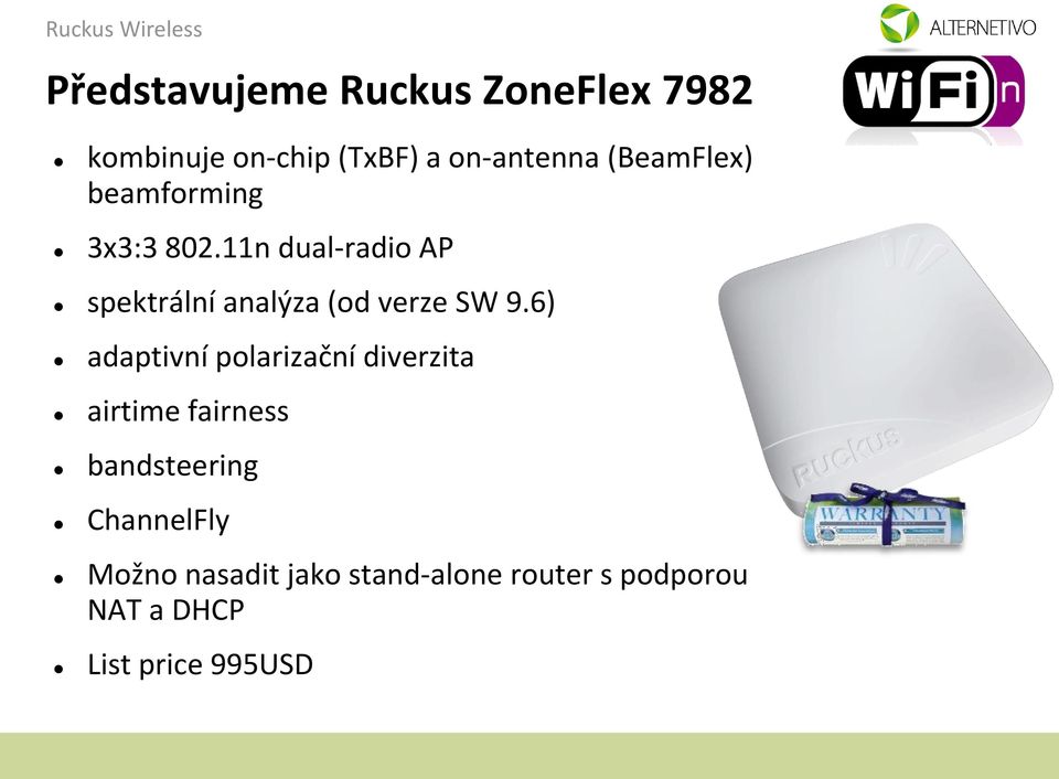 11n dual-radio AP spektrální analýza (od verze SW 9.