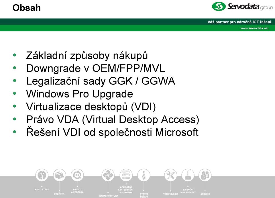Pro Upgrade Virtualizace desktopů (VDI) Právo VDA