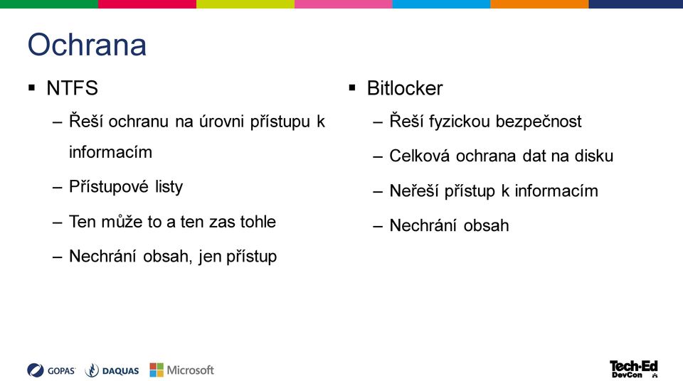 obsah, jen přístup Bitlocker Řeší fyzickou bezpečnost