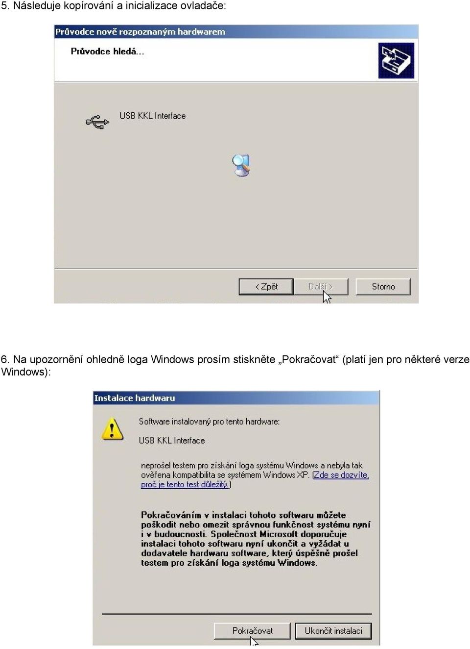 Na upozornění ohledně loga Windows