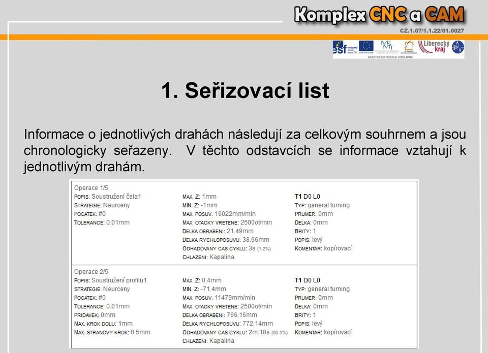 jsou chronologicky seřazeny.