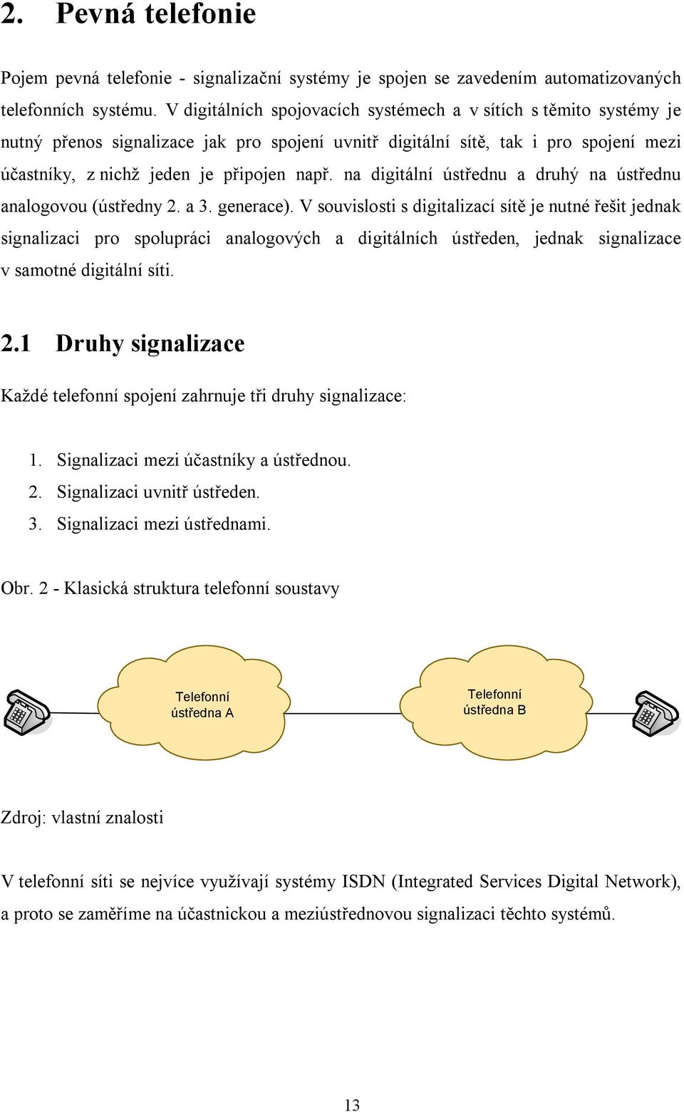 na digitální ústřednu a druhý na ústřednu analogovou (ústředny 2. a 3. generace).