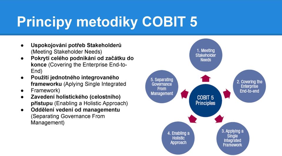 integrovaného frameworku (Aplying Single Integrated Framework) Zavedení holistického (celostního)