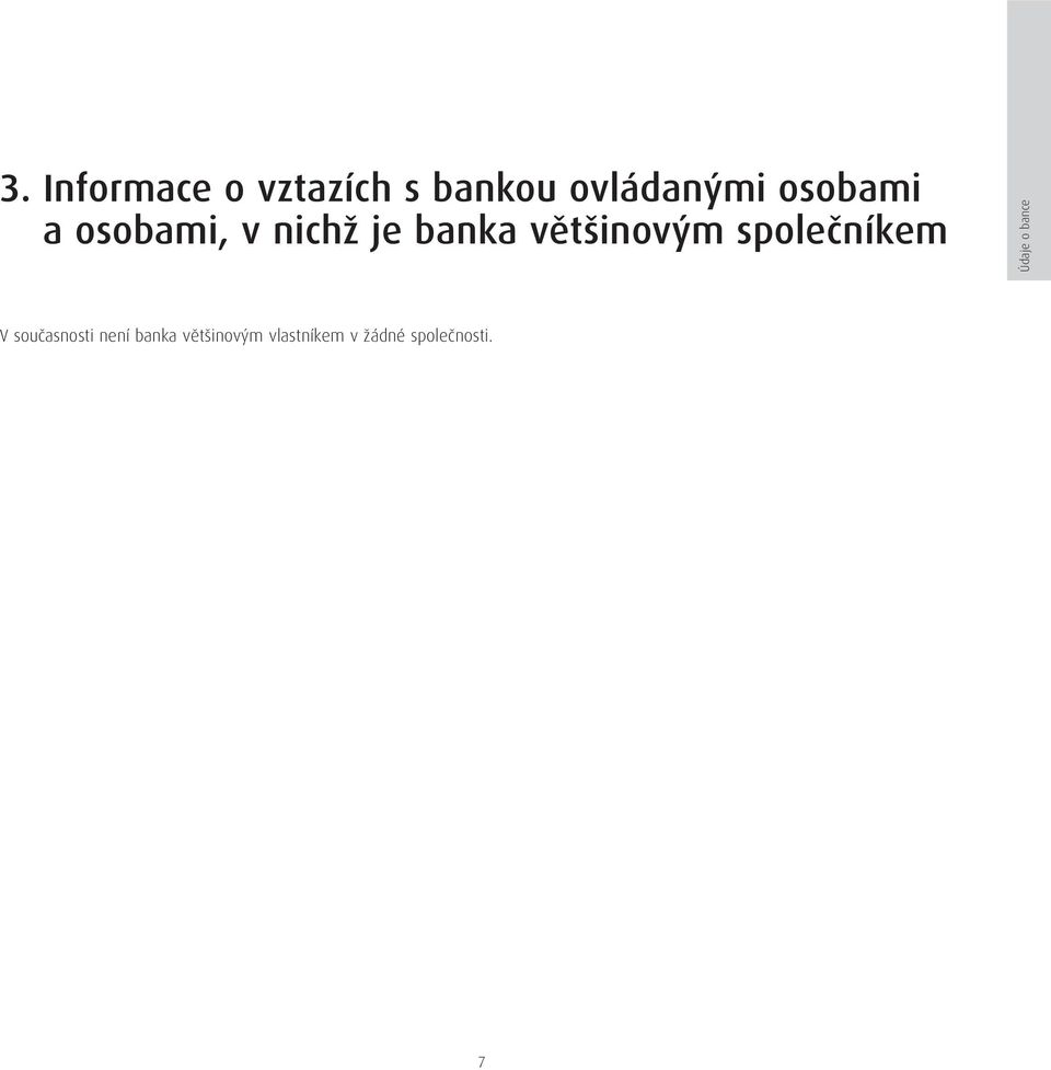 společníkem Údaje o bance V současnosti není
