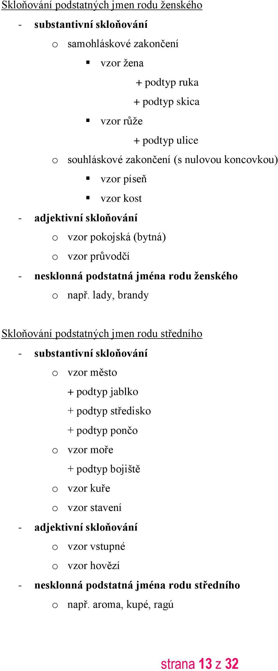 ženského o např.