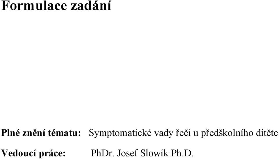 řeči u předškolního dítěte