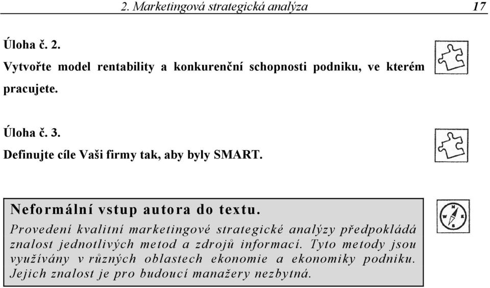 Definujte cíle Vaši firmy tak, aby byly SMART. Neformální vstup autora do textu.