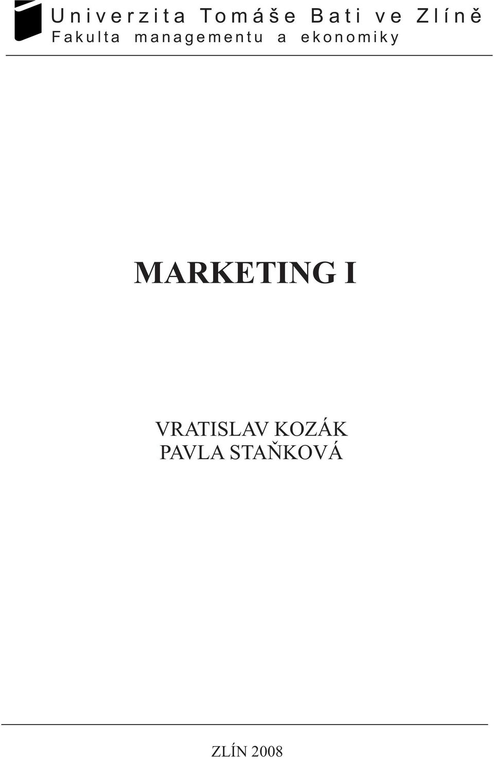 ekonomiky MARKETING I