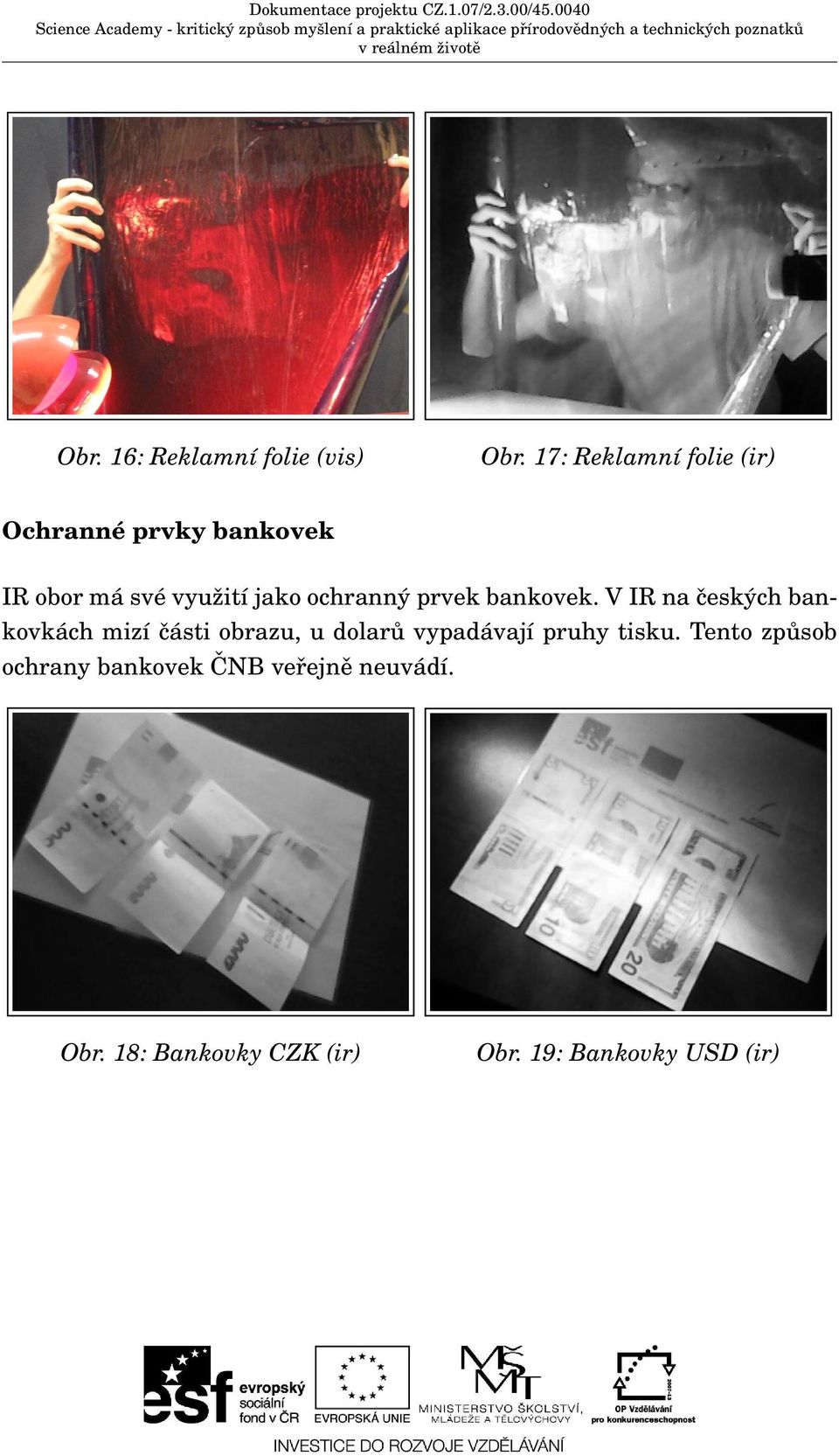 ochranný prvek bankovek.