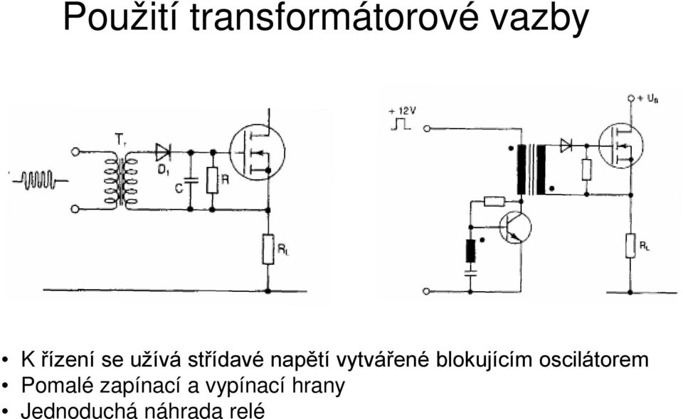 vytvářené blokujícím oscilátorem