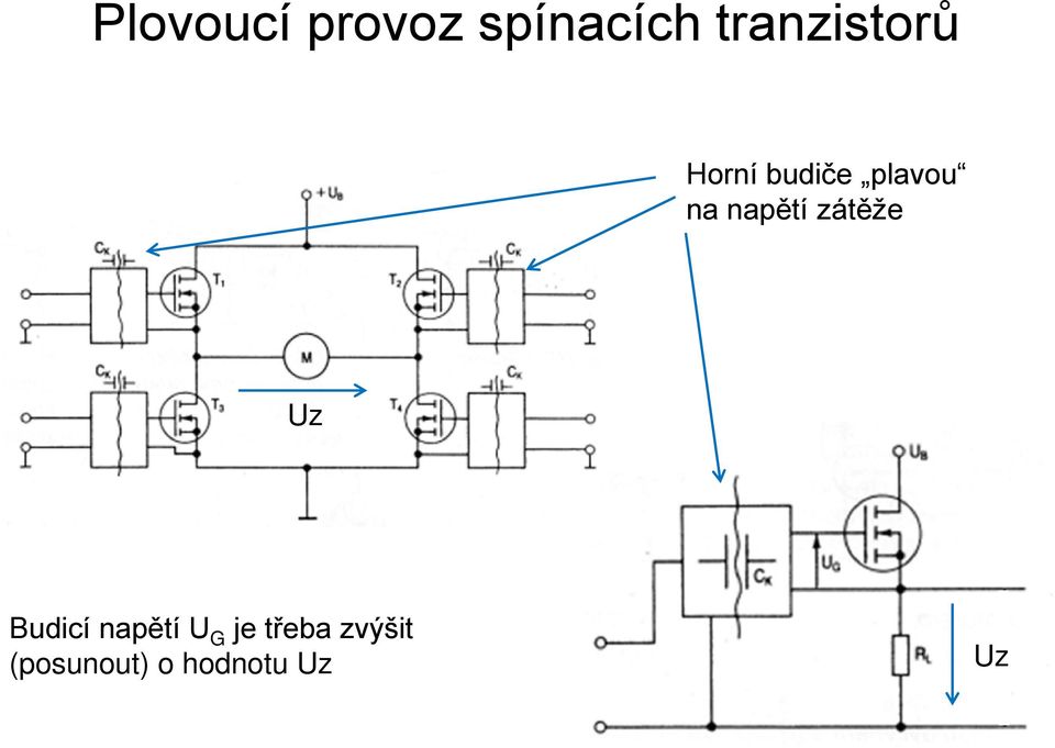 napětí zátěže Uz Budicí napětí U G