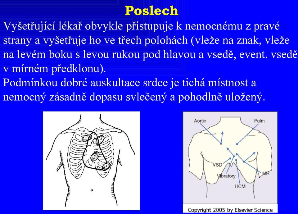 rukou pod hlavou a vsedě, event. vsedě v mírném předklonu).