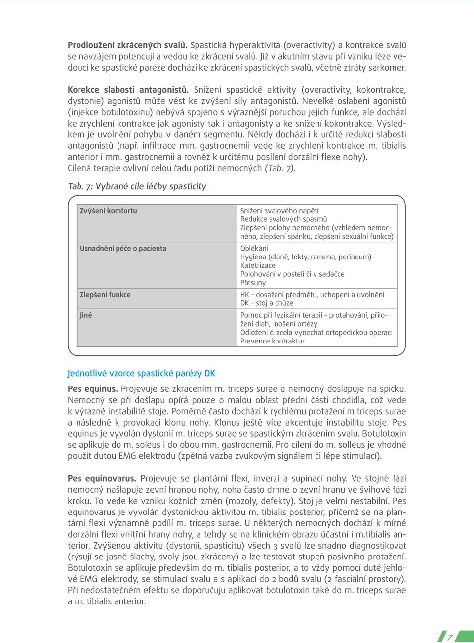 Snížení spastické aktivity (overactivity, kokontrakce, dystonie) agonistů může vést ke zvýšení síly antagonistů.