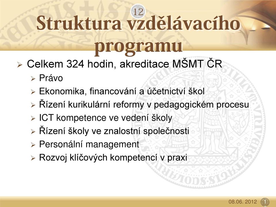 pedagogickém procesu ICT kompetence ve vedení školy Řízení školy ve znalostní