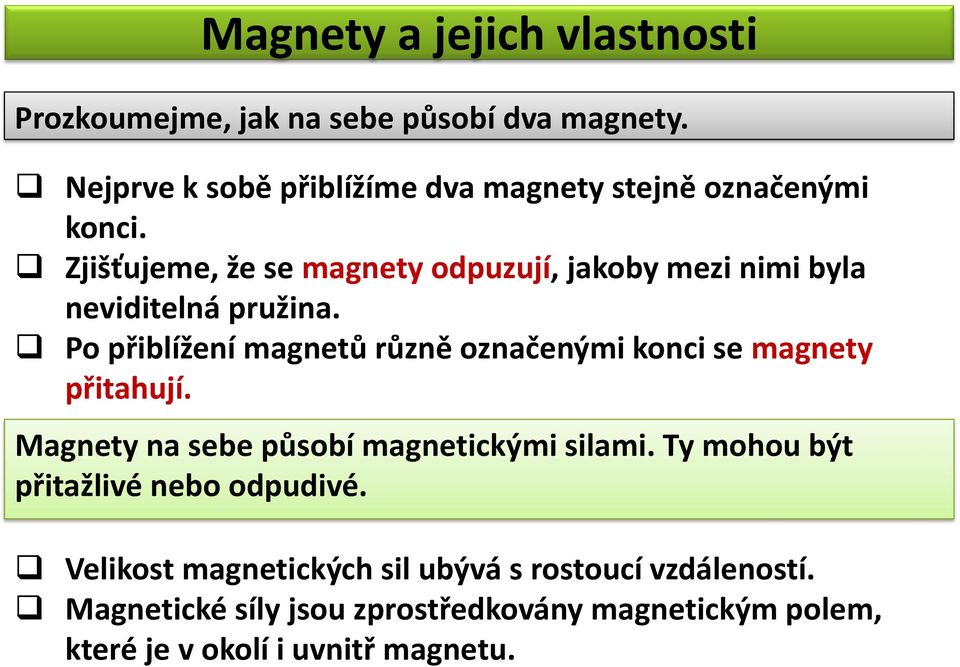 Magnety a jejich vlastnosti - PDF Stažení zdarma