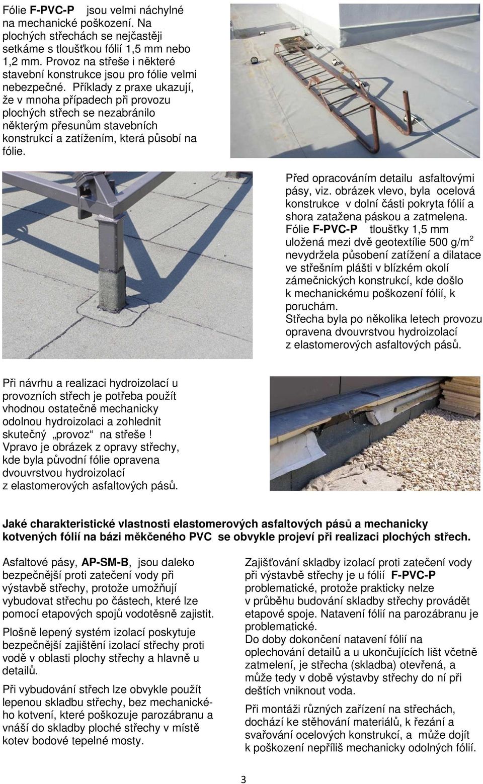 Charakteristické vlastnosti elastomerových asfaltových pásů a fólií z mpvc.  - PDF Free Download