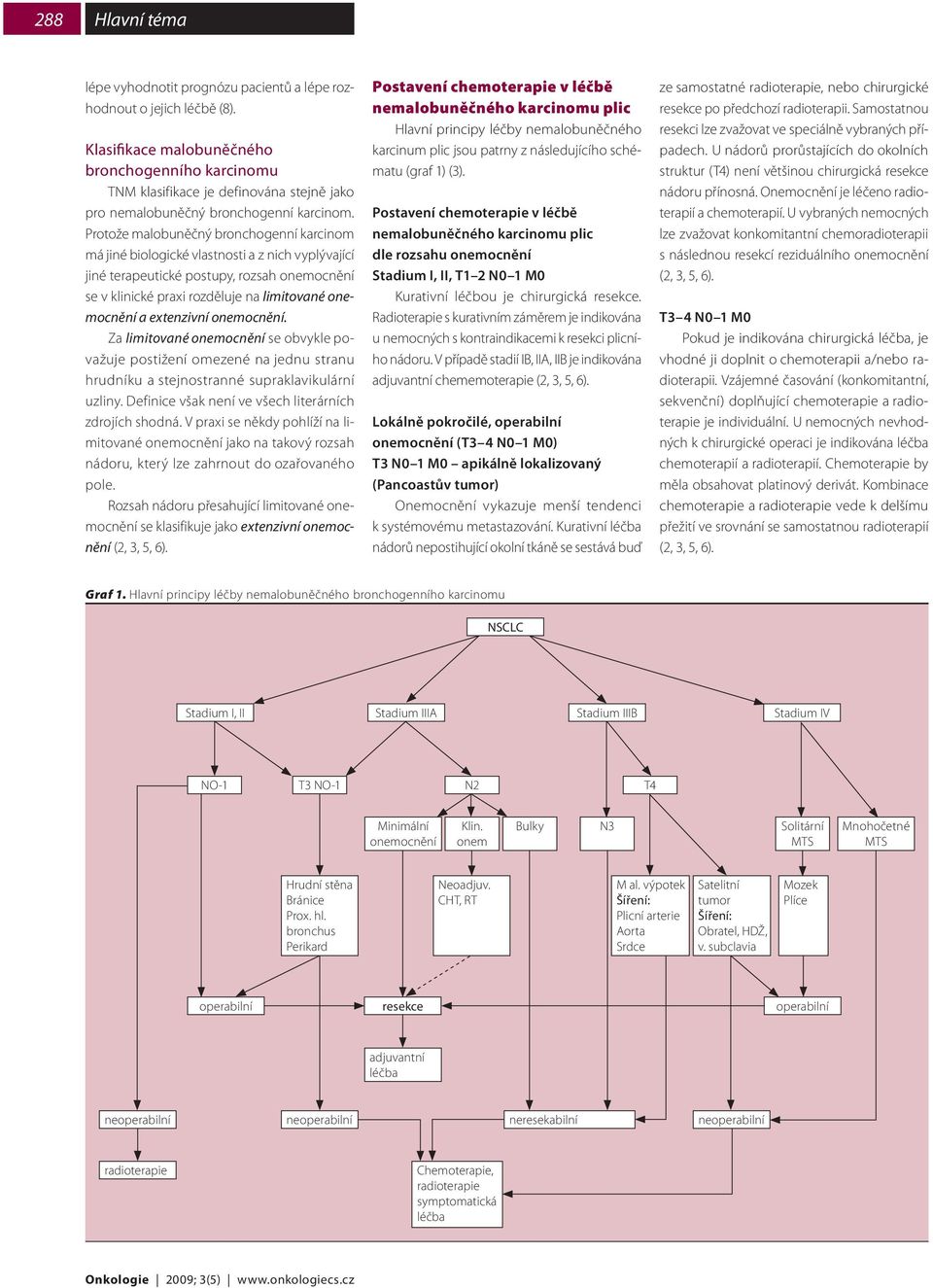 Protože malobuněčný bronchogenní karcinom má jiné biologické vlastnosti a z nich vyplývající jiné terapeutické postupy, rozsah onemocnění se v klinické praxi rozděluje na limitované onemocnění a