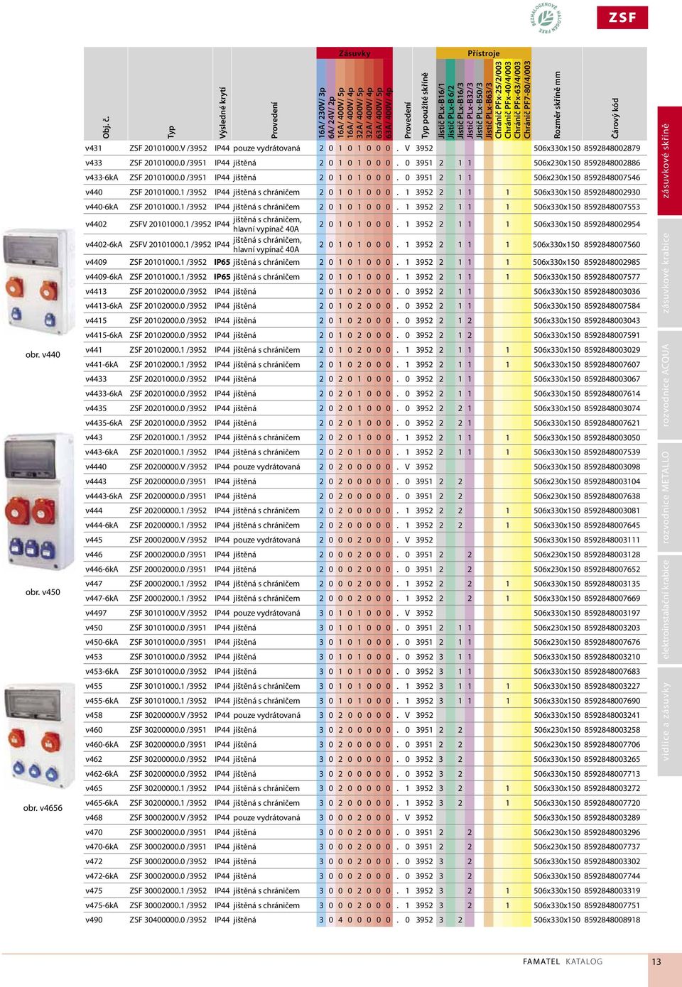 Jistič PLx-B16/3 Jistič PLx-B32/3 Jistič PLx-B50/3 Jistič PLx-B63/3 Chránič PFx-25/2/003 Chránič PFx-40/4/003 Chránič PFx-63/4/003 Chránič PF7-80/4/003 v431 ZSF 20101000.