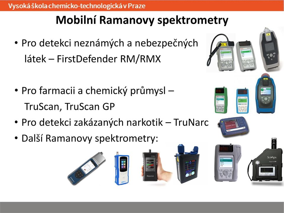 a chemický průmysl TruScan, TruScan GP Pro detekci