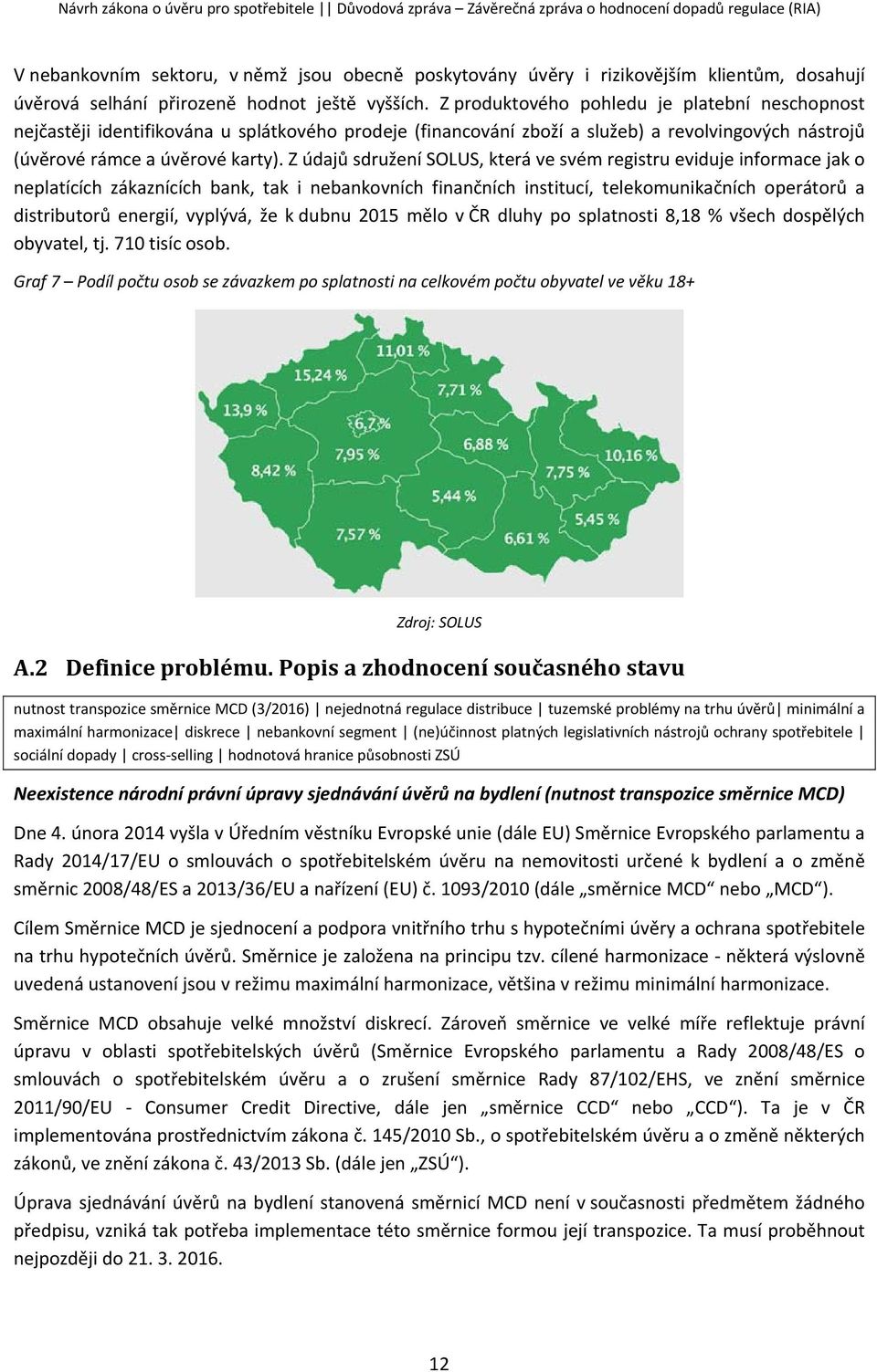 Z údajů sdružení SOLUS, která ve svém registru eviduje informace jak o neplatících zákaznících bank, tak i nebankovních finančních institucí, telekomunikačních operátorů a distributorů energií,
