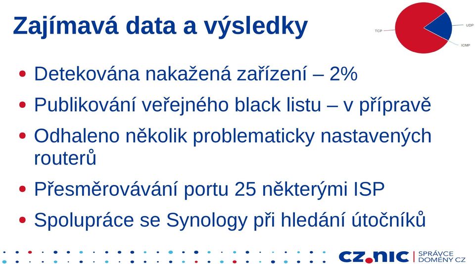 několik problematicky nastavených routerů Přesměrovávání