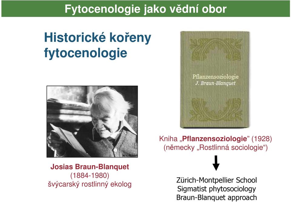 Josias Braun-Blanquet (1884-1980) švýcarský rostlinný ekolog