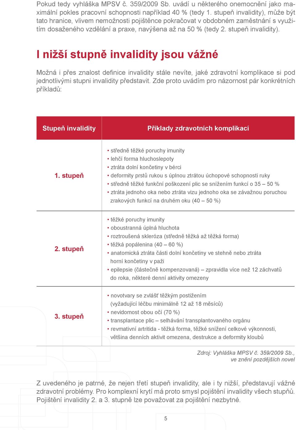 I nižší stupně invalidity jsou vážné Možná i přes znalost definice invalidity stále nevíte, jaké zdravotní komplikace si pod jednotlivými stupni invalidity představit.