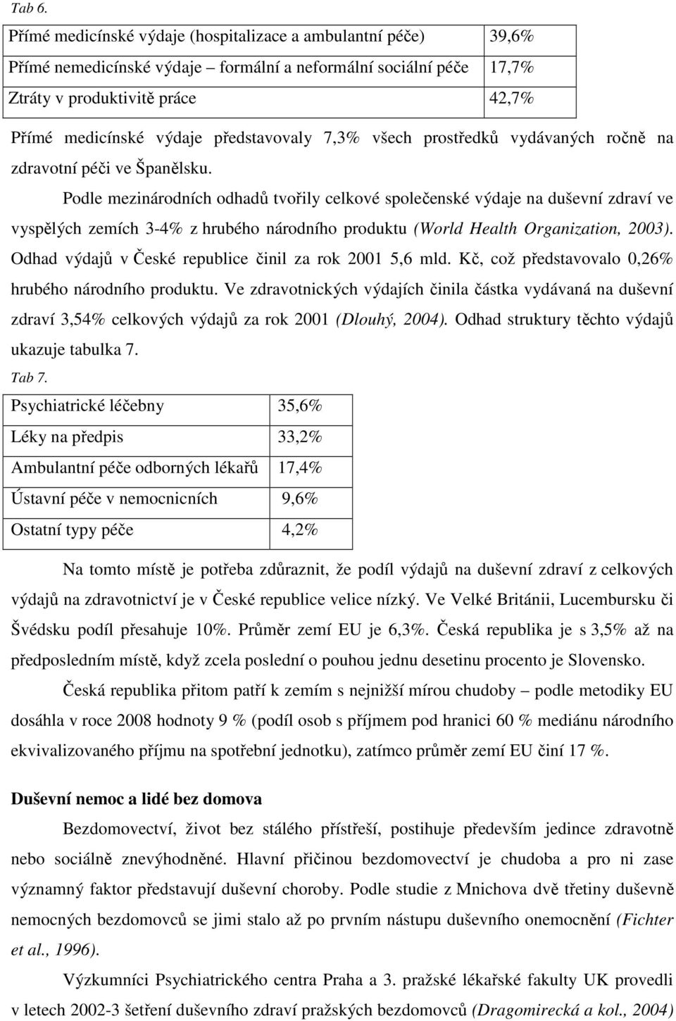 představovaly 7,3% všech prostředků vydávaných ročně na zdravotní péči ve Španělsku.