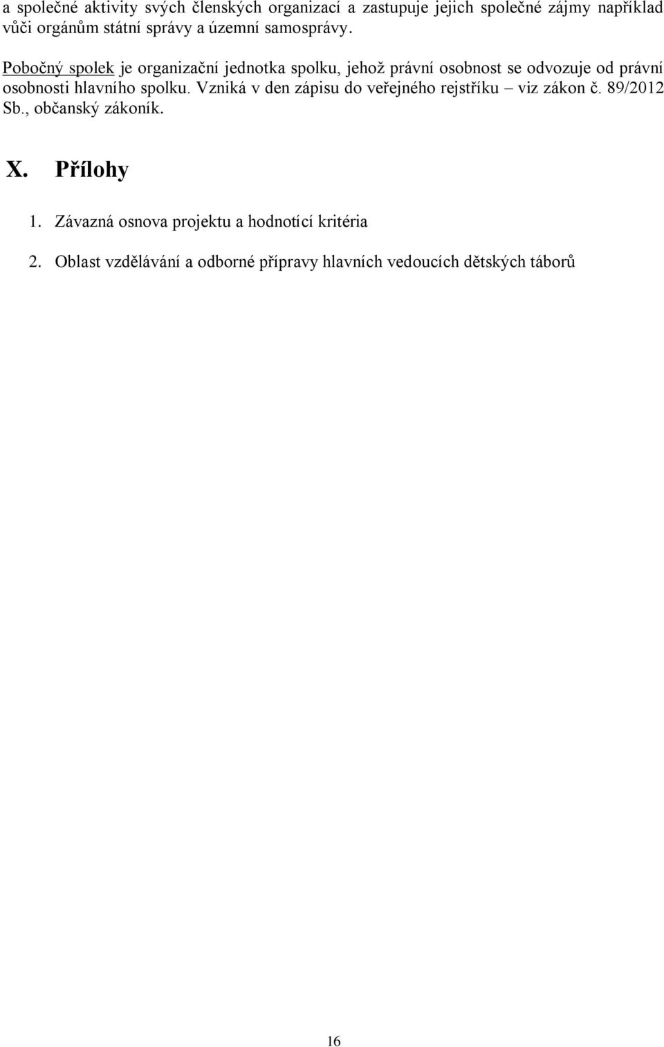Pobočný spolek je organizační jednotka spolku, jehož právní osobnost se odvozuje od právní osobnosti hlavního spolku.