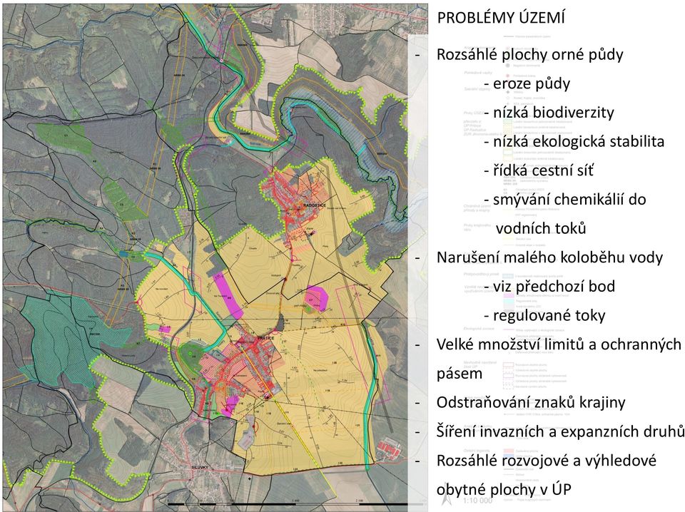 - viz předchozí bod - regulované toky - Velké množství limitů a ochranných pásem - Odstraňování