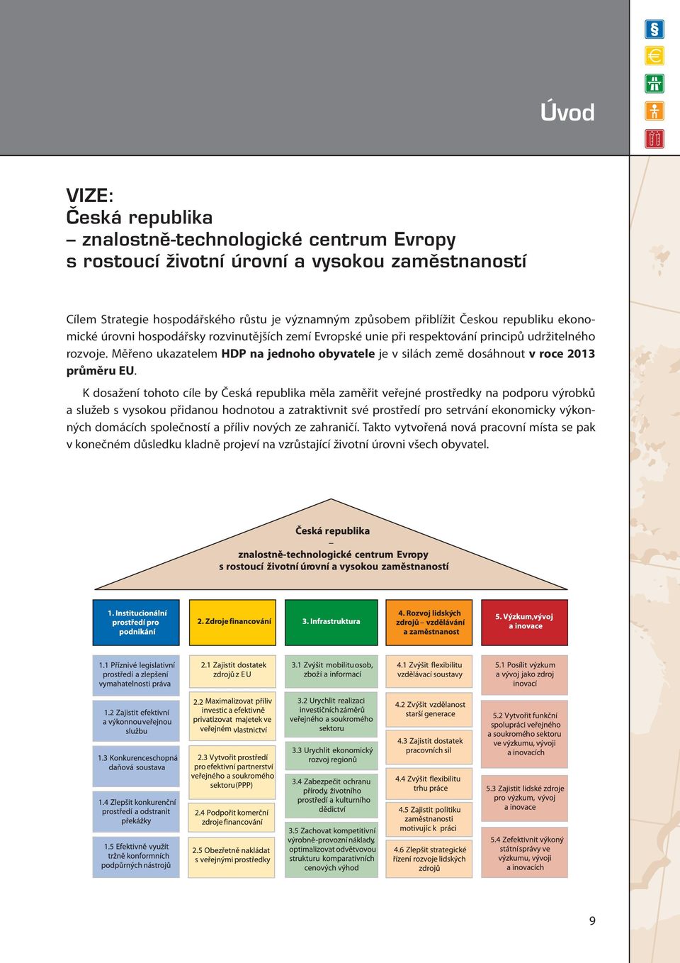 Měřeno ukazatelem HDP na jednoho obyvatele je v silách země dosáhnout v roce 2013 průměru EU.