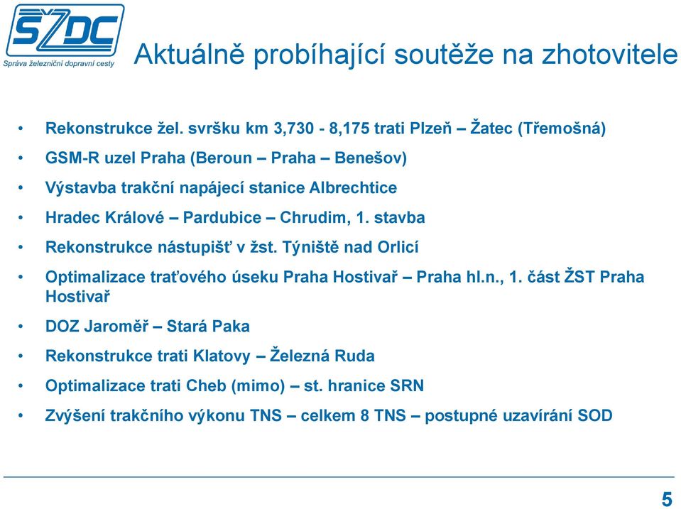 Hradec Králové Pardubice Chrudim, 1. stavba Rekonstrukce nástupišť v žst.