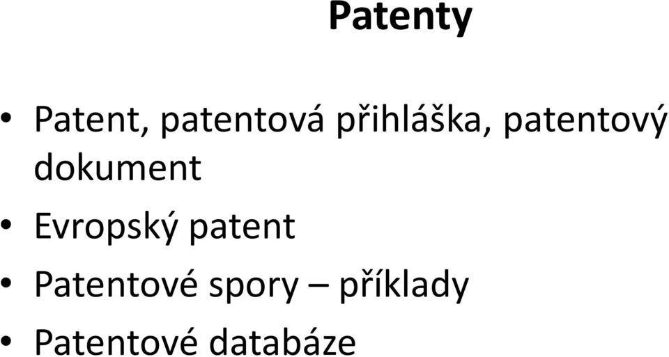 dokument Evropský patent