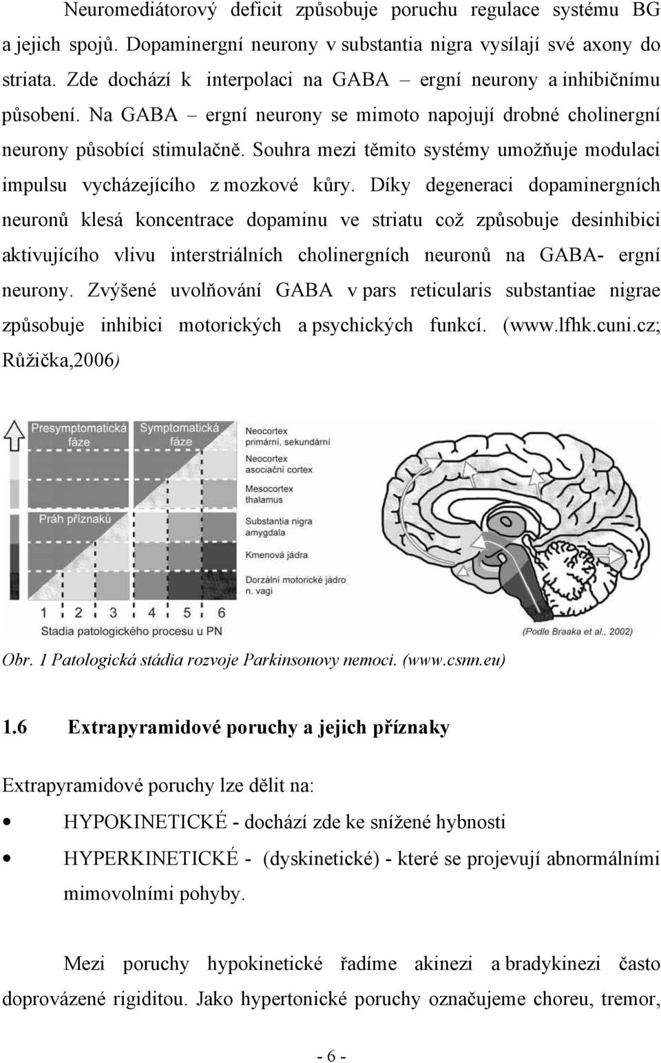 Souhra mezi těmito systémy umožňuje modulaci impulsu vycházejícího z mozkové kůry.