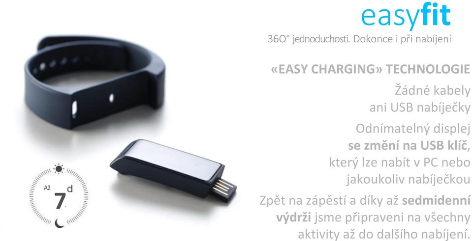 nabíječky Odnímatelný displej se změní na USB klíč, který lze nabít v PC